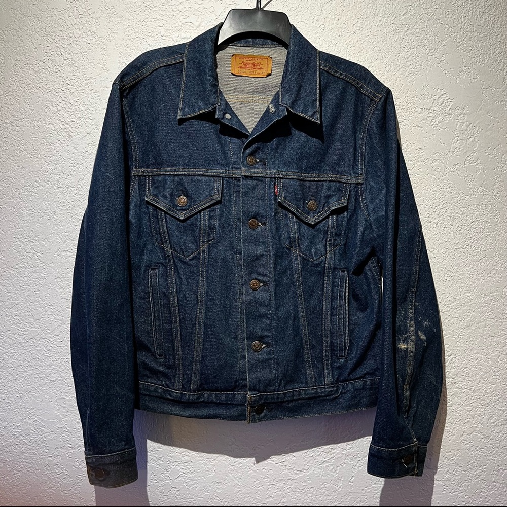 Vintage Levi’s Trucker Denim Blue Jacket 70506-0216 Made In USA Size 40 Dec 1986